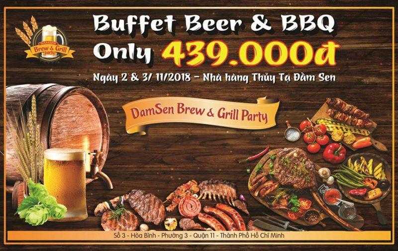 lễ hội buffet beer and BBQ nhà hàng Thủy Tạ Đầm Sen 2018